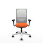PIQUERAS Y CRESPO Silla de oficina Zulema con Mecanismo Sincro, Naranja y Blanco