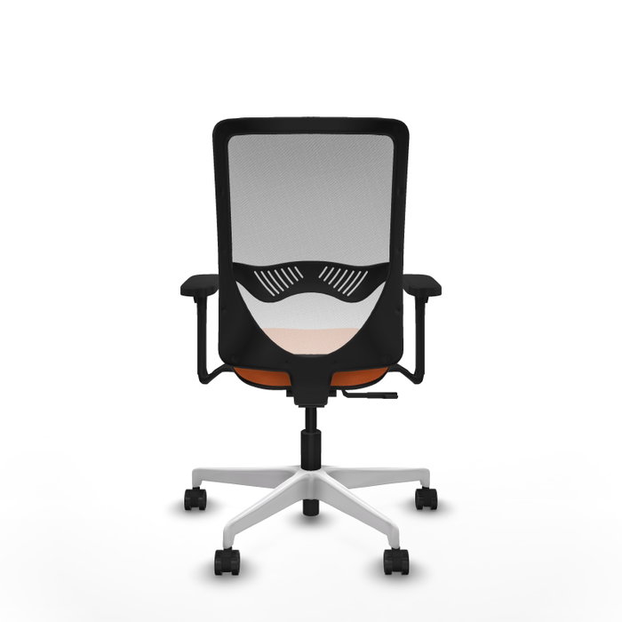 PIQUERAS Y CRESPO Silla de oficina Zulema con Mecanismo Sincro, Naranja y Blanco