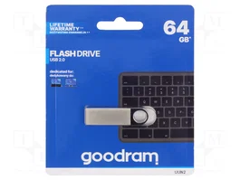 GOODRAM Pendrive 64GB USB 2.0 Plata