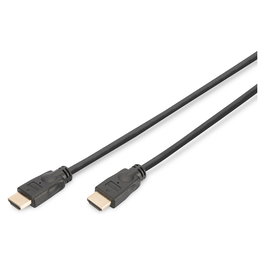 Digitus Cable HDMI Premium High Speed con Ethernet, HDMI a HDMI, 5m, Negro, Soporta 4K y 3D, Versión HDMI 2.0