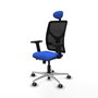 PIQUERAS Y CRESPO Silla de oficina Motilla Azul y Negro