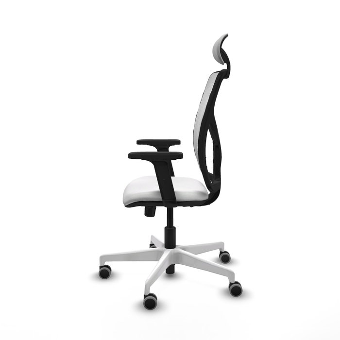 PIQUERAS Y CRESPO Silla de oficina Motilla con mecanismo Sincro y cabecero fijo, blanca PIQUERAS Y CRESPO Silla de oficina Motilla con mecanismo Sincro y cabecero fijo, blanca