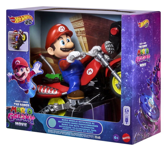 Hot Wheels MATJML15 - Coche de Motocross Mario controlado por Radio para niños