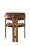 Hanah Home Sillón CO - 030 Terciopelo Marrón Madera de Nogal Elegante Cómodo 58x76x49 cm
