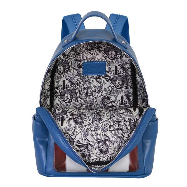 Karactermania Mochila Capitán América Courage 24,5 x15 x29 cm Azul PVC Poliéster Urbana Uso Diario
