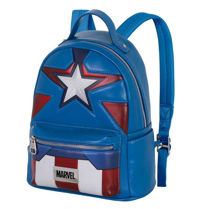 Marvel Capitán América Mochila Heady Courage Azul Urbana 16x25x29 cm Capacidad 8L Marvel Capitán América Mochila Heady Courage Azul Urbana 16x25x29 cm Capacidad 8L