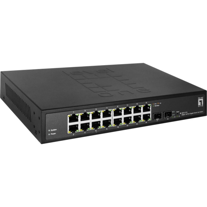 LevelOne GES-2118 Hilbert 18-Port Gigabit Smart Switch LevelOne GES-2118 Hilbert 18-Port Gigabit Smart Switch