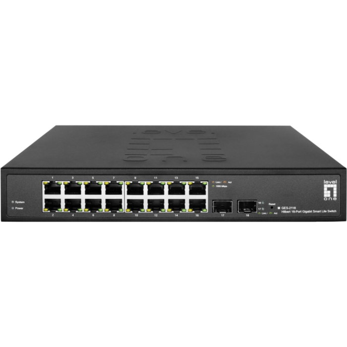 LevelOne GES-2118 Hilbert 18-Port Gigabit Smart Switch LevelOne GES-2118 Hilbert 18-Port Gigabit Smart Switch