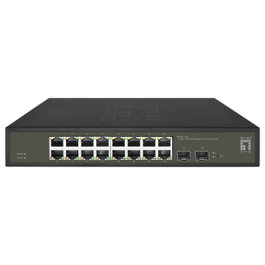 LevelOne Switch Gestionado L2 16 Puertos Gigabit Ethernet GES-2118, 2x SFP, 19", Montaje Rack, 36 Gbps, Sin Ventilador