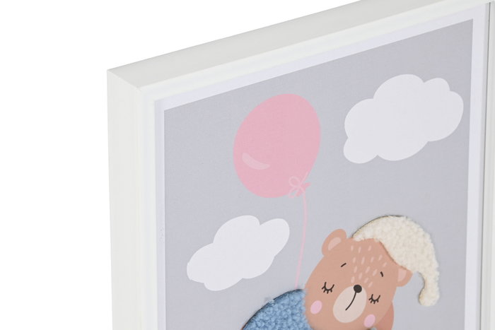 DKD Home Decor Cuadro Gris Amarillo Lienzo LED Nubes 1.8 x 40 x 30 cm (4 Unidades)