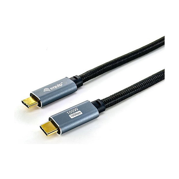 Equip Cable USB-C 3.2 de 3 metros, 5A, 4K 60Hz, compatible con carga y vídeo Equip Cable USB-C 3.2 de 3 metros, 5A, 4K 60Hz, compatible con carga y vídeo