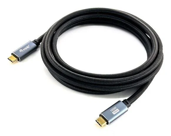 Equip 128359 Cable USB-C 3.2 Gen 2 (10 Gbps) 3 m M/M - Carga 100W PD, 4K@60Hz, Malla de Algodón, Chip E-Mark