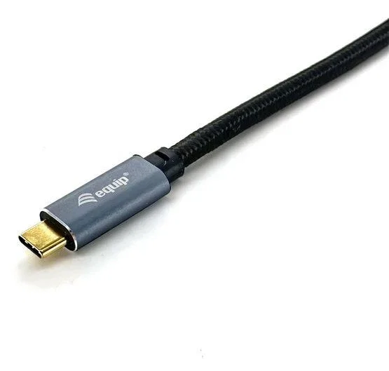 Equip 128359 Cable USB-C 3.2 Gen 2 (10 Gbps) 3 m M/M - Carga 100W PD, 4K@60Hz, Malla de Algodón, Chip E-Mark