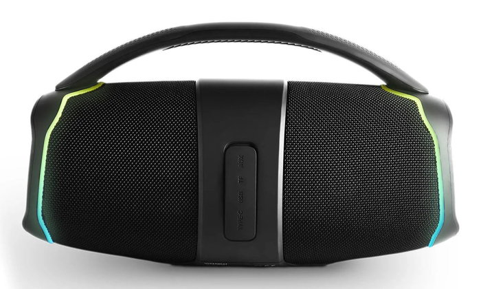 Energy Sistem HyperBeat Altavoz Bluetooth Portátil, 80W, Resistente al Agua IPX6, Luces LED RGB, Tecnología True Wireless Stereo, Batería 15h, Color Negro