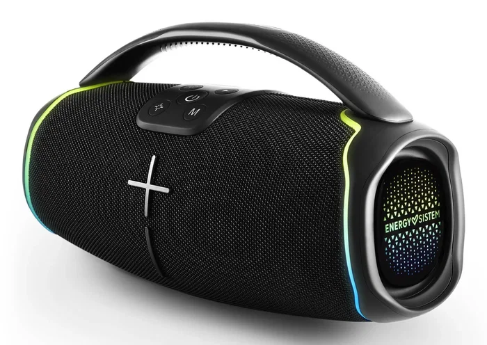 Energy Sistem HyperBeat Altavoz Bluetooth Portátil, 80W, Resistente al Agua IPX6, Luces LED RGB, Tecnología True Wireless Stereo, Batería 15h, Color Negro