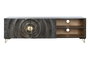 DKD Home Decor Mueble TV Colonial Negro Dorado Mango y Metal 160 x 40 x 50 cm