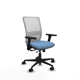 PIQUERAS Y CRESPO Silla de oficina Haches Azul cielo y Blanco