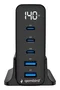 Gembird Cargador GaN de 140 W con 5 Puertos Negro
