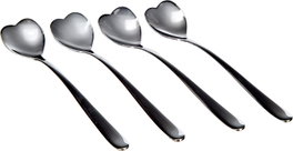 Alessi Set de cuatro cucharas de té Big Love en forma de corazón
