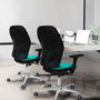 PIQUERAS Y CRESPO Silla de oficina Jorquera con mecanismo Sincro, Gris oscuro y Blanco