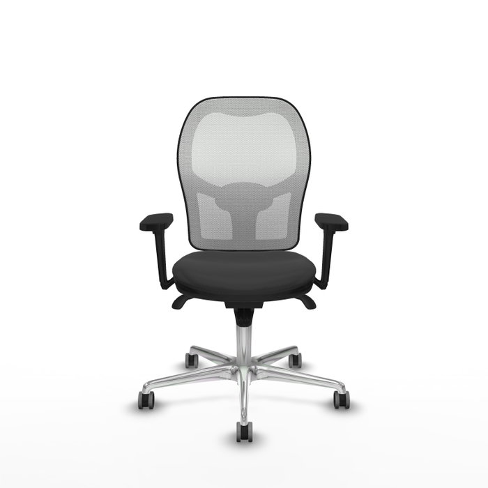 PIQUERAS Y CRESPO Silla de oficina Jorquera con mecanismo Sincro, Gris oscuro y Blanco