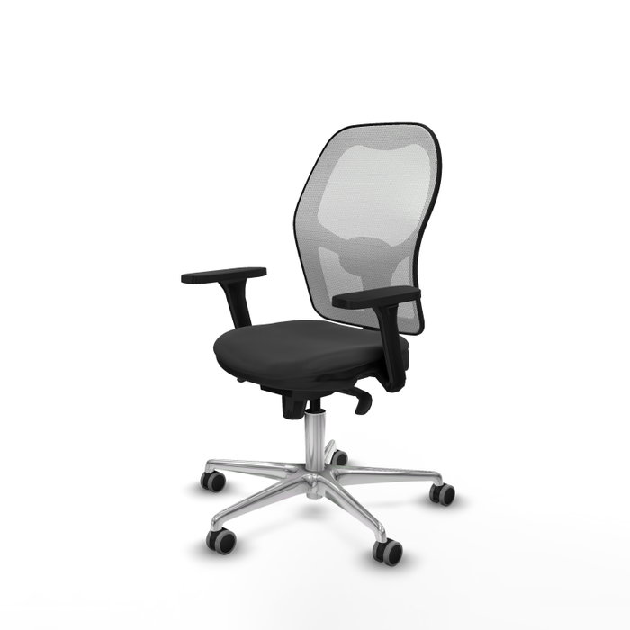 PIQUERAS Y CRESPO Silla de oficina Jorquera con mecanismo Sincro, Gris oscuro y Blanco