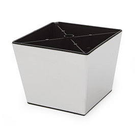 Q&Q Pata de mueble Darak 100x100 mm con acabado cromo y 80 mm de altura