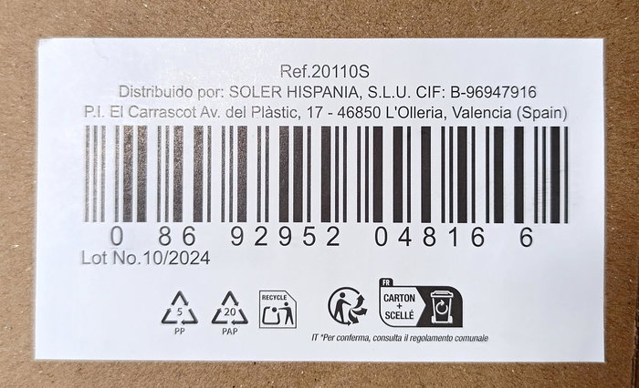 Lav Set 6 Vasos Vidrio Lune 325 cc (8 Cajas)