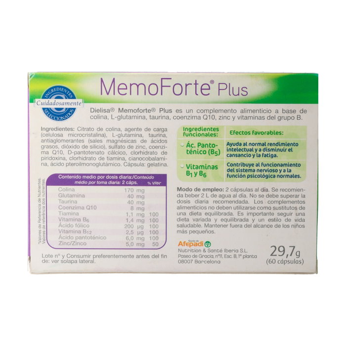 Dietisa Memoforte Plus 60 perlas