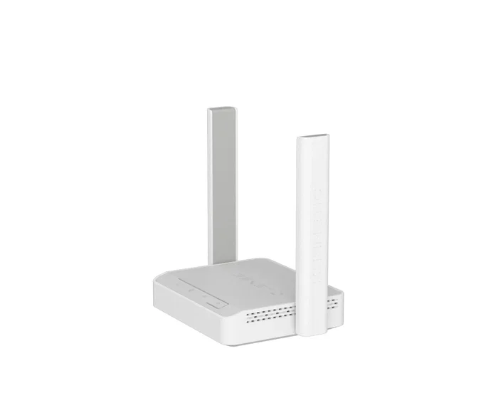 Keenetic KN-1121 Starter - Router inalámbrico Wi-Fi Mesh N300 (802.11n) con 3 puertos Ethernet Fast LAN 10/100 Mbps, Banda única 2.4 GHz, color Blanco/Gris