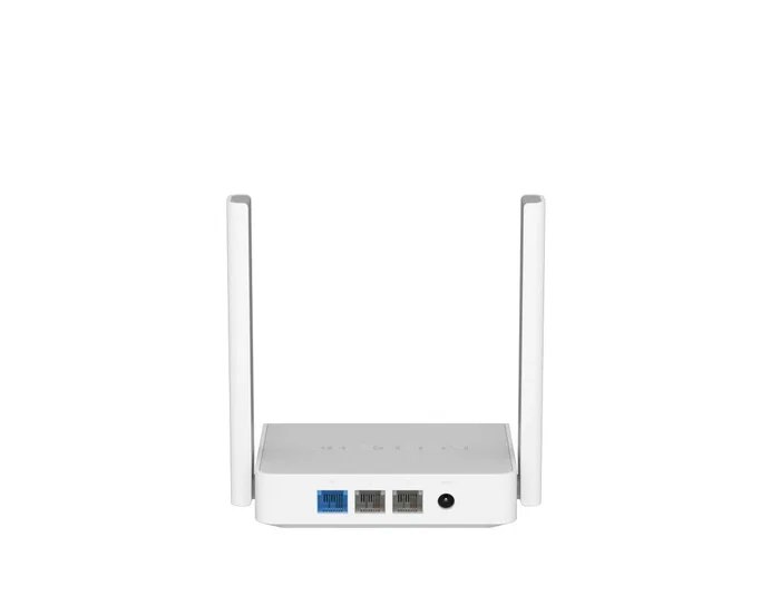 Keenetic KN-1121 Starter - Router inalámbrico Wi-Fi Mesh N300 (802.11n) con 3 puertos Ethernet Fast LAN 10/100 Mbps, Banda única 2.4 GHz, color Blanco/Gris