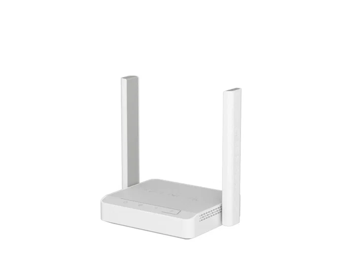 Keenetic KN-1121 Starter - Router inalámbrico Wi-Fi Mesh N300 (802.11n) con 3 puertos Ethernet Fast LAN 10/100 Mbps, Banda única 2.4 GHz, color Blanco/Gris