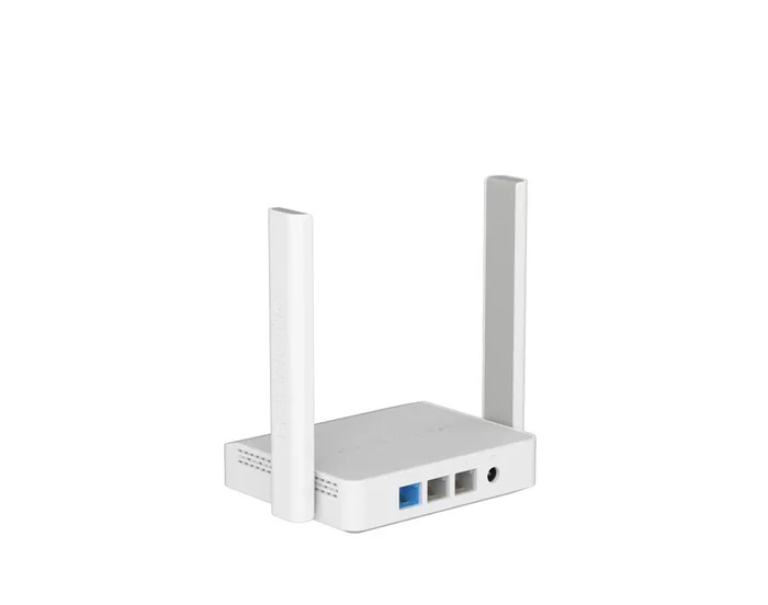 Keenetic KN-1121 Starter - Router inalámbrico Wi-Fi Mesh N300 (802.11n) con 3 puertos Ethernet Fast LAN 10/100 Mbps, Banda única 2.4 GHz, color Blanco/Gris