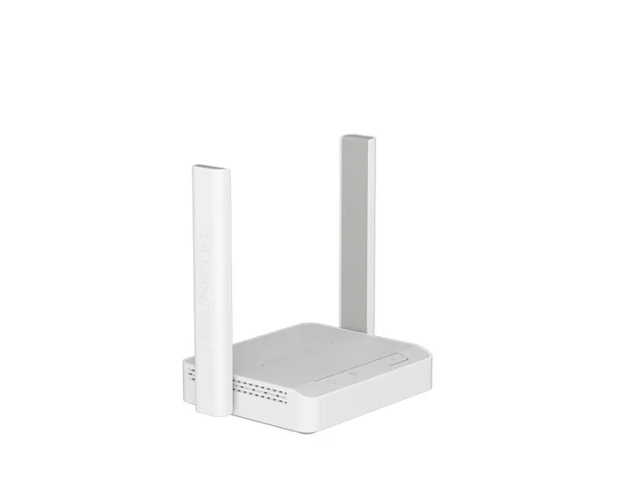 Keenetic KN-1121 Starter - Router inalámbrico Wi-Fi Mesh N300 (802.11n) con 3 puertos Ethernet Fast LAN 10/100 Mbps, Banda única 2.4 GHz, color Blanco/Gris
