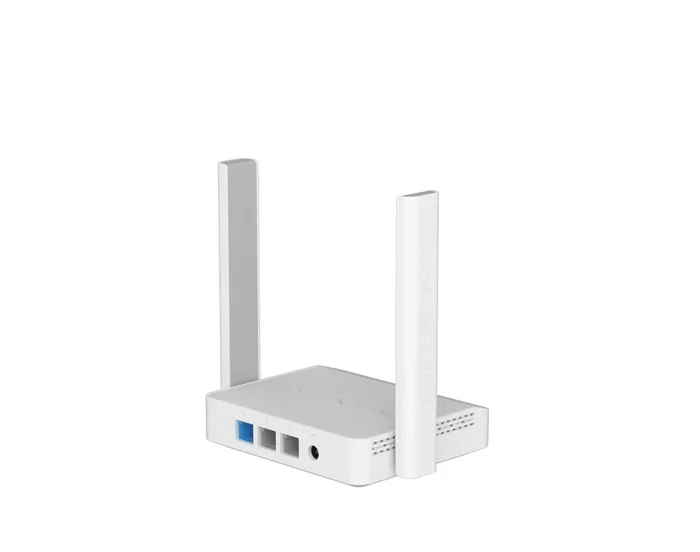Keenetic KN-1121 Starter - Router inalámbrico Wi-Fi Mesh N300 (802.11n) con 3 puertos Ethernet Fast LAN 10/100 Mbps, Banda única 2.4 GHz, color Blanco/Gris
