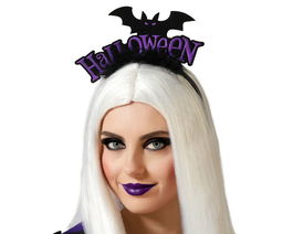 Diadema Halloween Murciélago Negro para Fiestas y Disfraces Accesorio Divertido