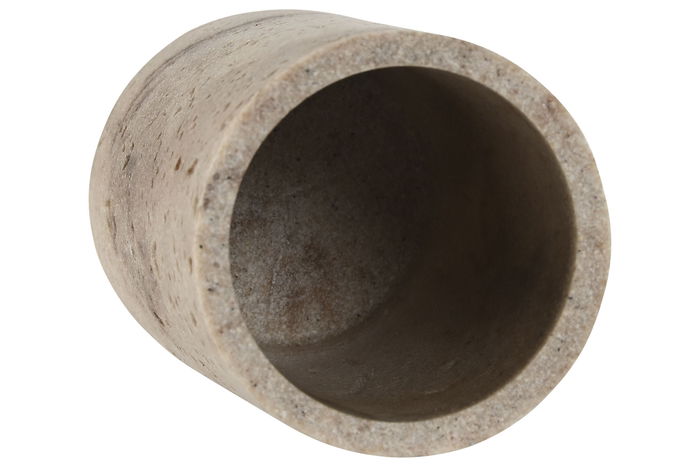 DKD Home Decor Vaso Crema Resina Simil Mármol 7 x 10 x 7 cm