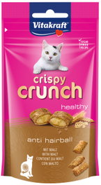 Vitakraft CRISPY CRUNCH MALTA Gato 8x60gr Snack Bocaditos Crujientes Relleno Malta