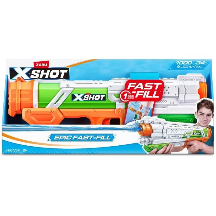 Zuru Pistola de Agua X-SHOT Epic Fast-Fill Relleno Rápido 1722849908451 Alcance 10 m Depósito 1.5 L Zuru Pistola de Agua X-SHOT Epic Fast-Fill Relleno Rápido 1722849908451 Alcance 10 m Depósito 1.5 L