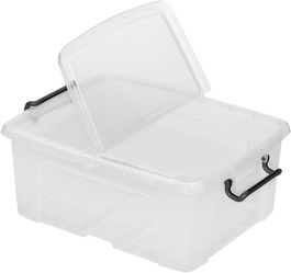 Caja Almacenamiento Strata By Cep Hw673 24 Litros Apilable Cristal