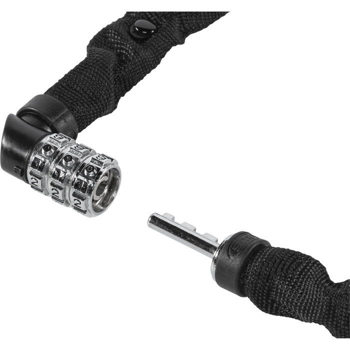 Abus 1200/110 Web BK Candado de Cadena para Bicicleta, Negro