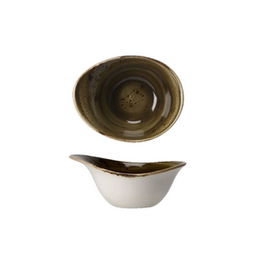 STEELITE Bol Alto Freestyle, Vajilla Craft Marron, Artesanal, Apto Lavavajillas No, Apto Microondas No, Dimensiones 13 cm (Set de 12)