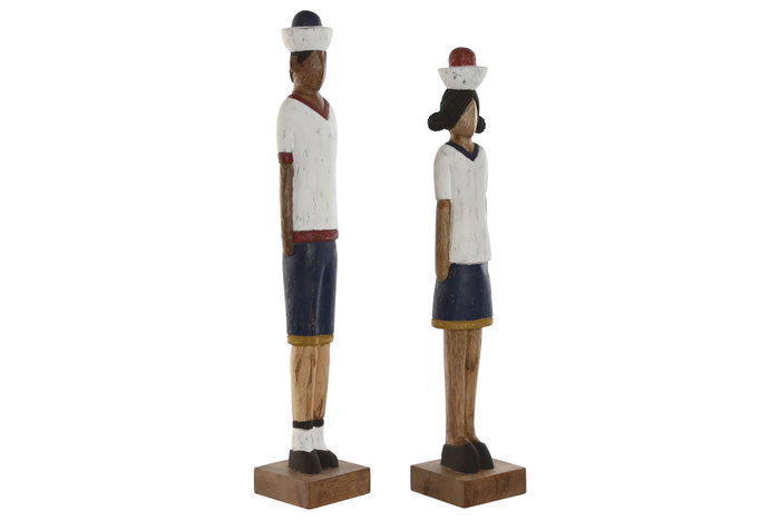 DKD Home Decor Figura Mango Multicolor Pack de 2 DKD Home Decor Figura Mango Multicolor Pack de 2
