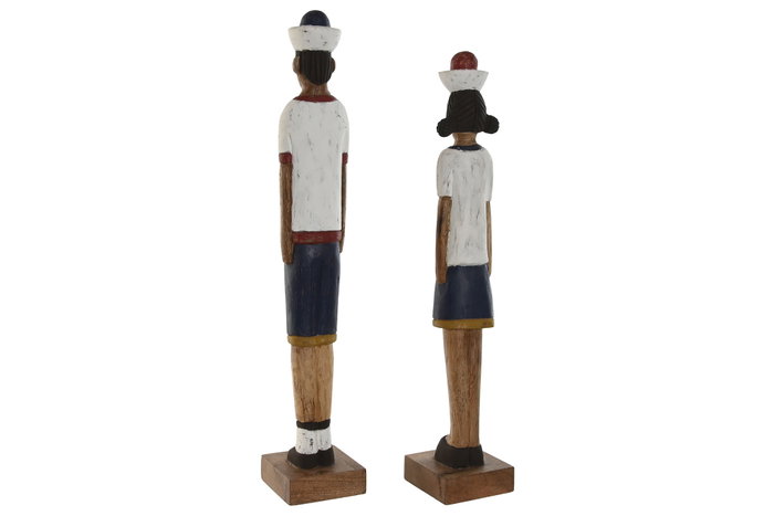 DKD Home Decor Figura Mango Multicolor Pack de 2 DKD Home Decor Figura Mango Multicolor Pack de 2