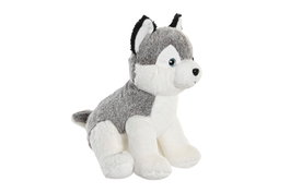 DKD Home Decor Peluche Perro Husky Gris Blanco 20x30x20 cm (2 Unidades)