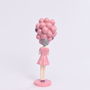 DKD Home Decor Figura Urbana Chica Globos Rosa Malva Resina 11.7 x 32 x 11 cm