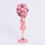 DKD Home Decor Figura Urbana Chica Globos Rosa Malva Resina 11.7 x 32 x 11 cm