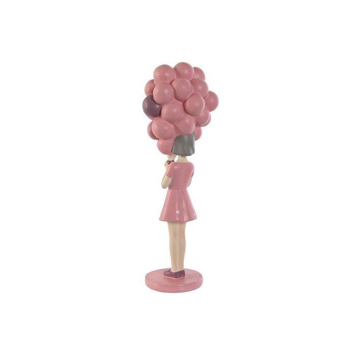 DKD Home Decor Figura Resina Chica Globos Rosa y Malva DKD Home Decor Figura Resina Chica Globos Rosa y Malva