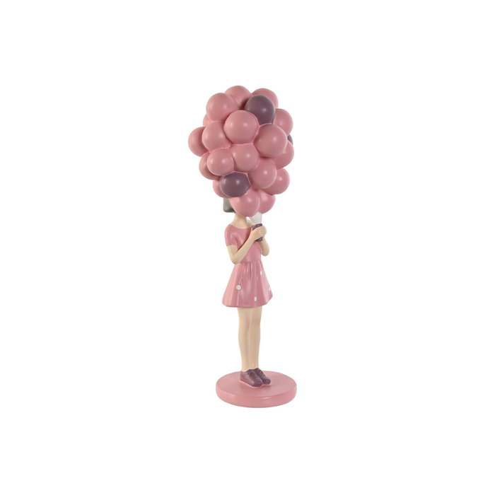 DKD Home Decor Figura Resina Chica Globos Rosa y Malva DKD Home Decor Figura Resina Chica Globos Rosa y Malva