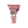 DKD Home Decor Figura Resina Chica Globos Rosa y Malva